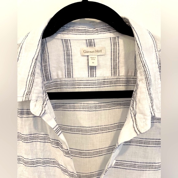 🌺 Garnet Hill Linen Tunic Top - Picture 4 of 8